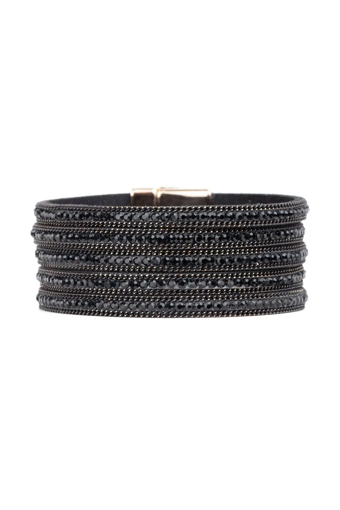 Elegant Black Suede Beaded Bracelet for Women - Boho Chic Handmade Jewelry Gift - Perfect for Parties, Weddings & Everyday Wear