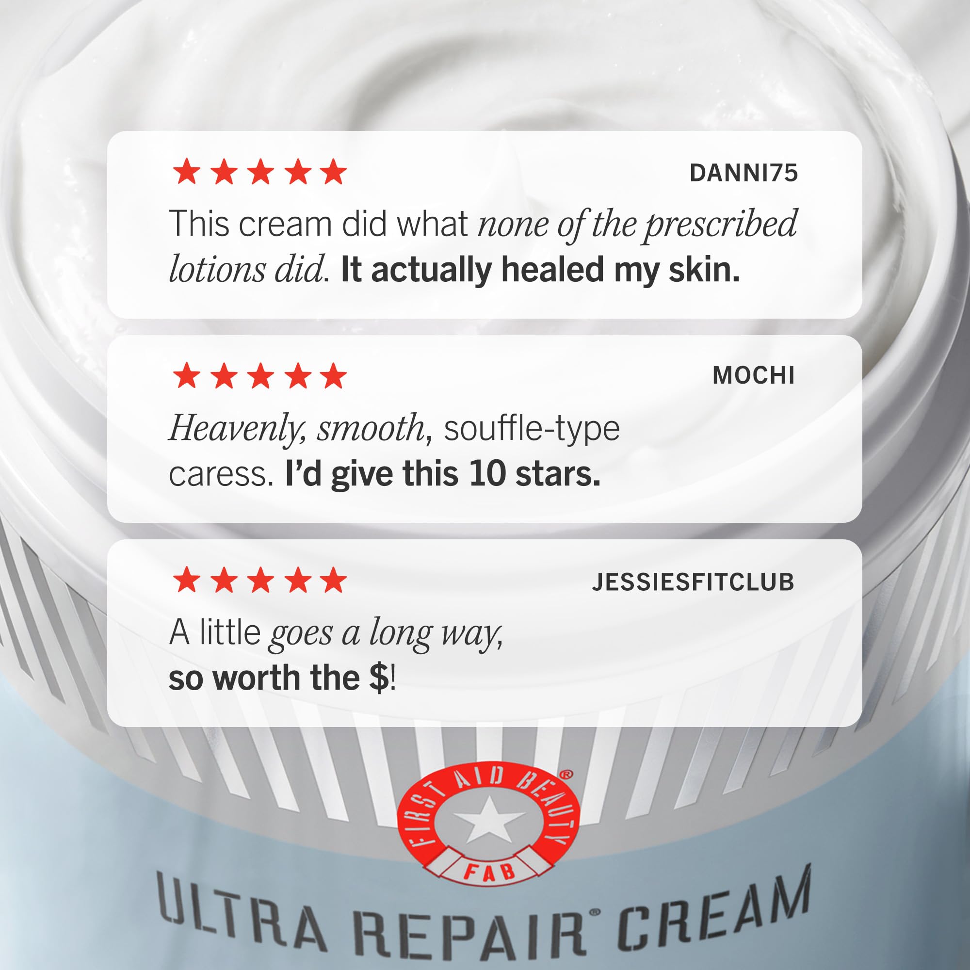 First Aid Beauty Ultra Repair Cream - Intense Hydration Colloidal Oatmeal Moisturizer for Face & Body | Clinically Proven to Strengthen Skin Barrier in 7 Days | Eczema Relief | 2 oz | Perfect for Dry, Sensitive Skin & Winter Care