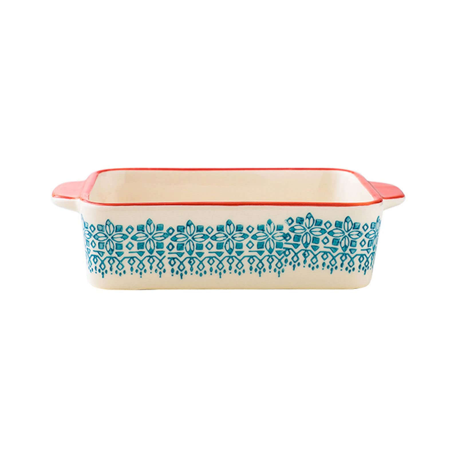 Haifle 8.3x5x2 Inch Rectangular Ceramic Lasagna Baking Dish - Porcelain Casserole Pan for Oven, Microwave & Freezer Safe - Perfect for Lasagna, Casseroles, Brownies & Meal Prep