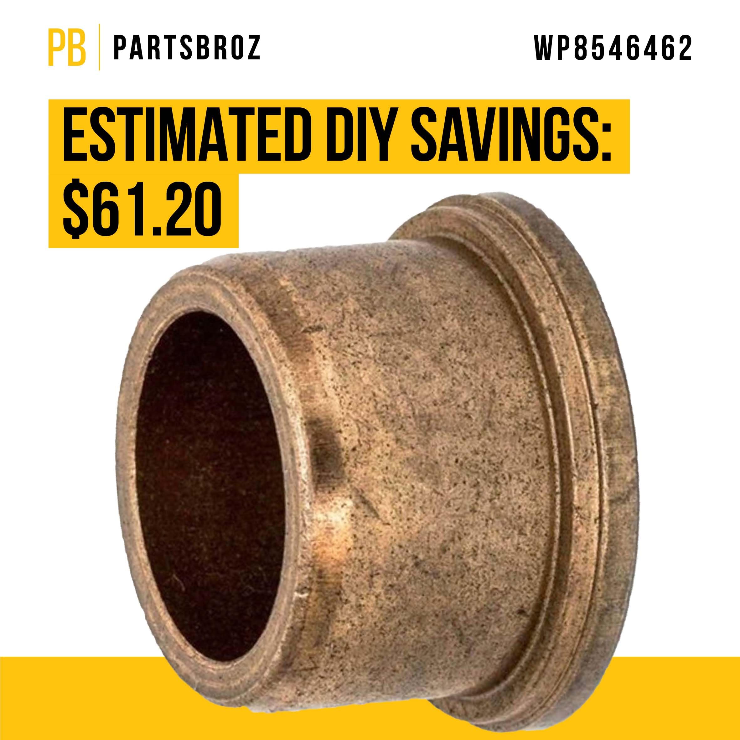 **WP8546462 Spin Tube Bearing - Compatible with Whirlpool, Kenmore, KitchenAid, Roper Washing Machines - Replaces AP6013147, 8546462, 1180081, 62703, PS11746369 - Durable Washer Replacement Part for Smooth Laundry Cycles**    *(Use Case: Perfect for repairing or replacing worn-out spin tube bearings in Whirlpool, Kenmore, and other compatible washers to restore quiet, efficient spinning during laundry loads.)*