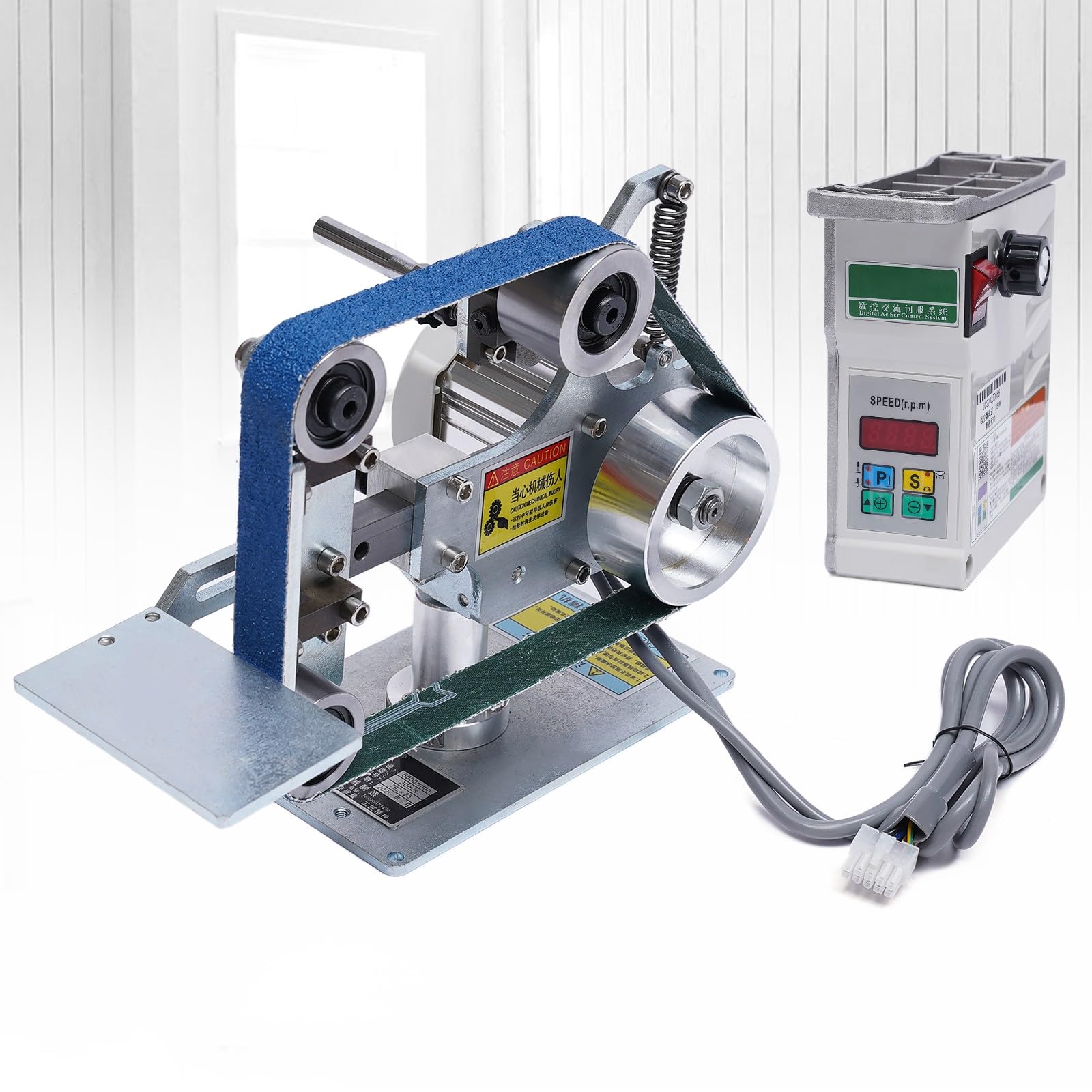 30'' x 1'' Belt Grinder with Brushless Motor - Heavy Duty Bench Sander, Polisher & Sharpener w/Stepless Speed Control - Perfect for Metalworking, Woodworking & Knife Sharpening