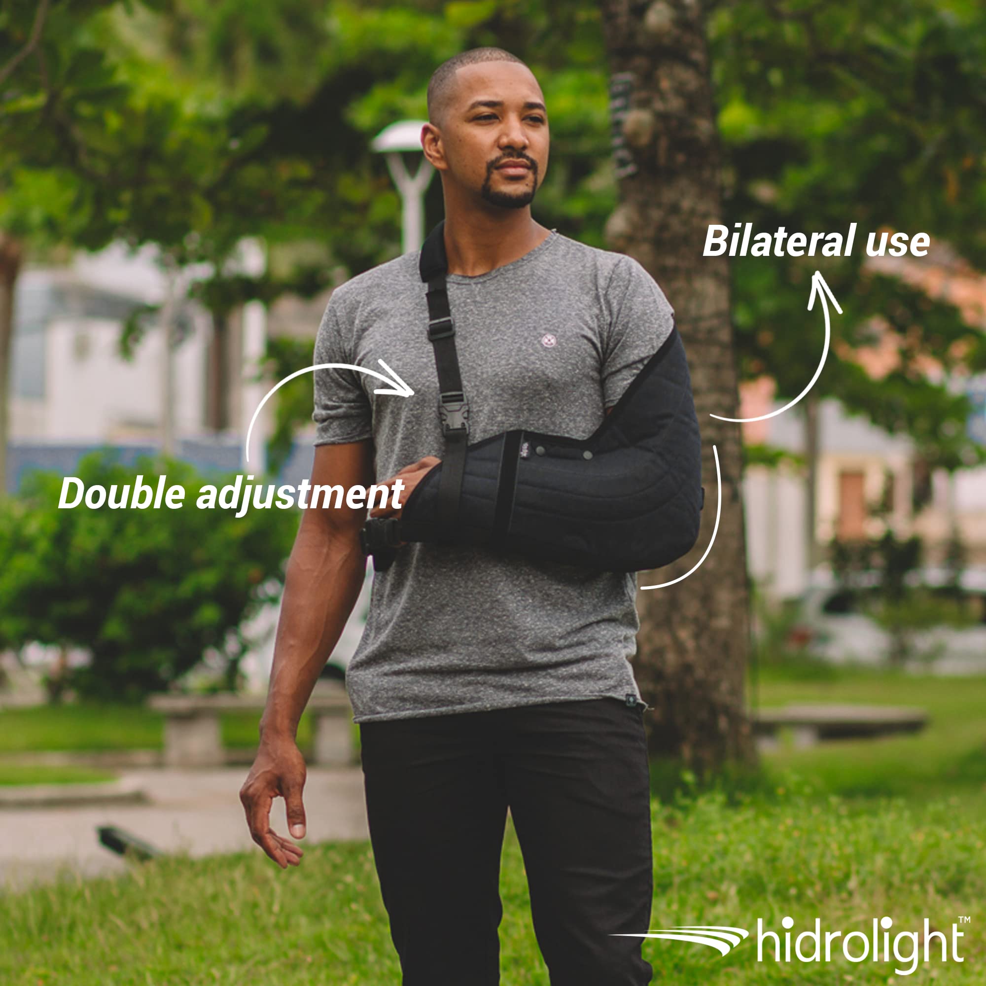 Best Arm Sling for Upper Limb Injuries - Adjustable Left & Right Arm Brace for Bursitis, Elbow Support & Rotator Cuff Recovery - Black X-Large - Ideal for Sports Injuries, Post-Surgery & Daily Mobility Support