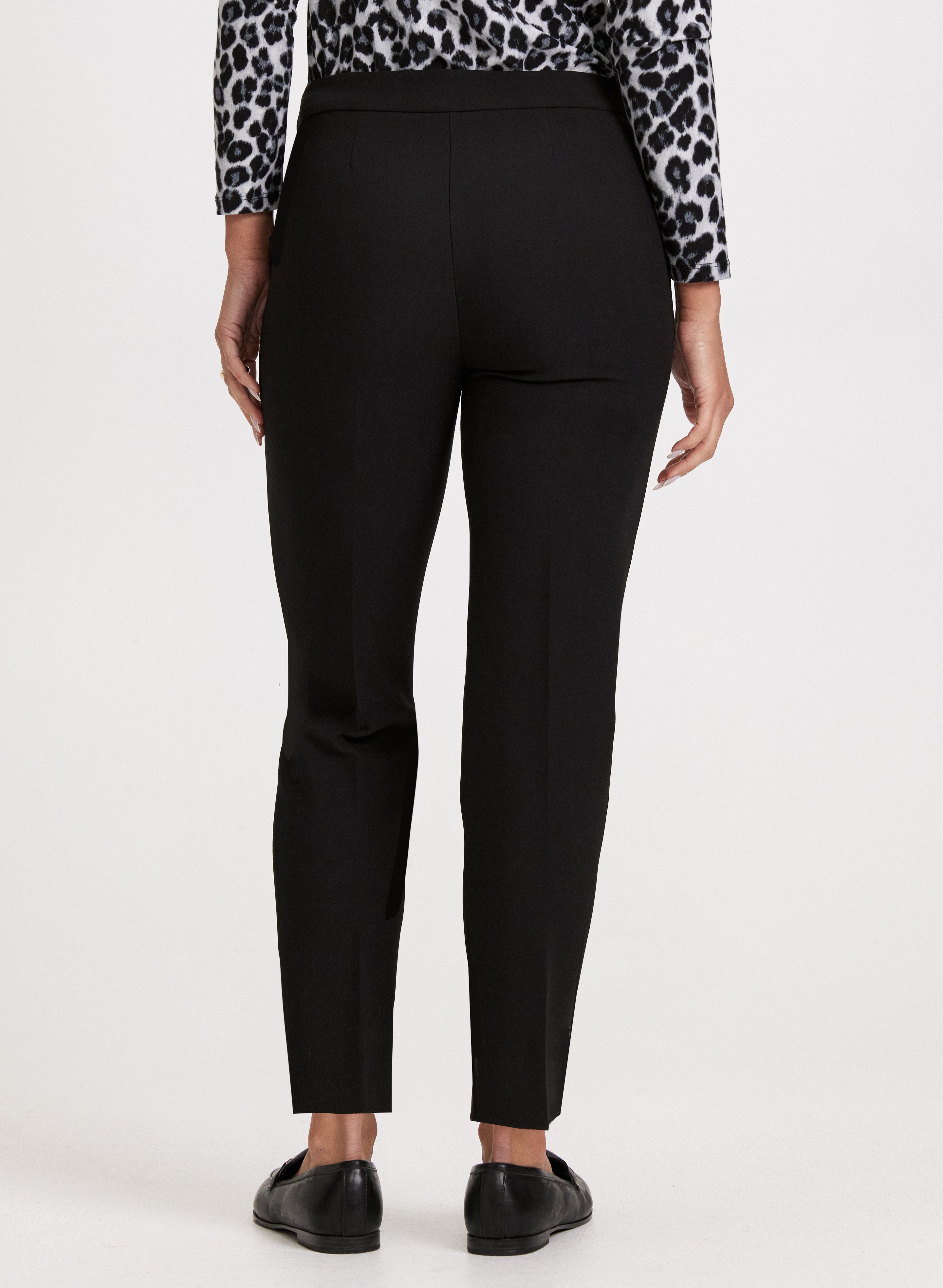 Emma Slim Leg Pants for Women - High Waist Stretchy Work Pants - Comfortable Office Pants for Business Casual & Professional Wear
