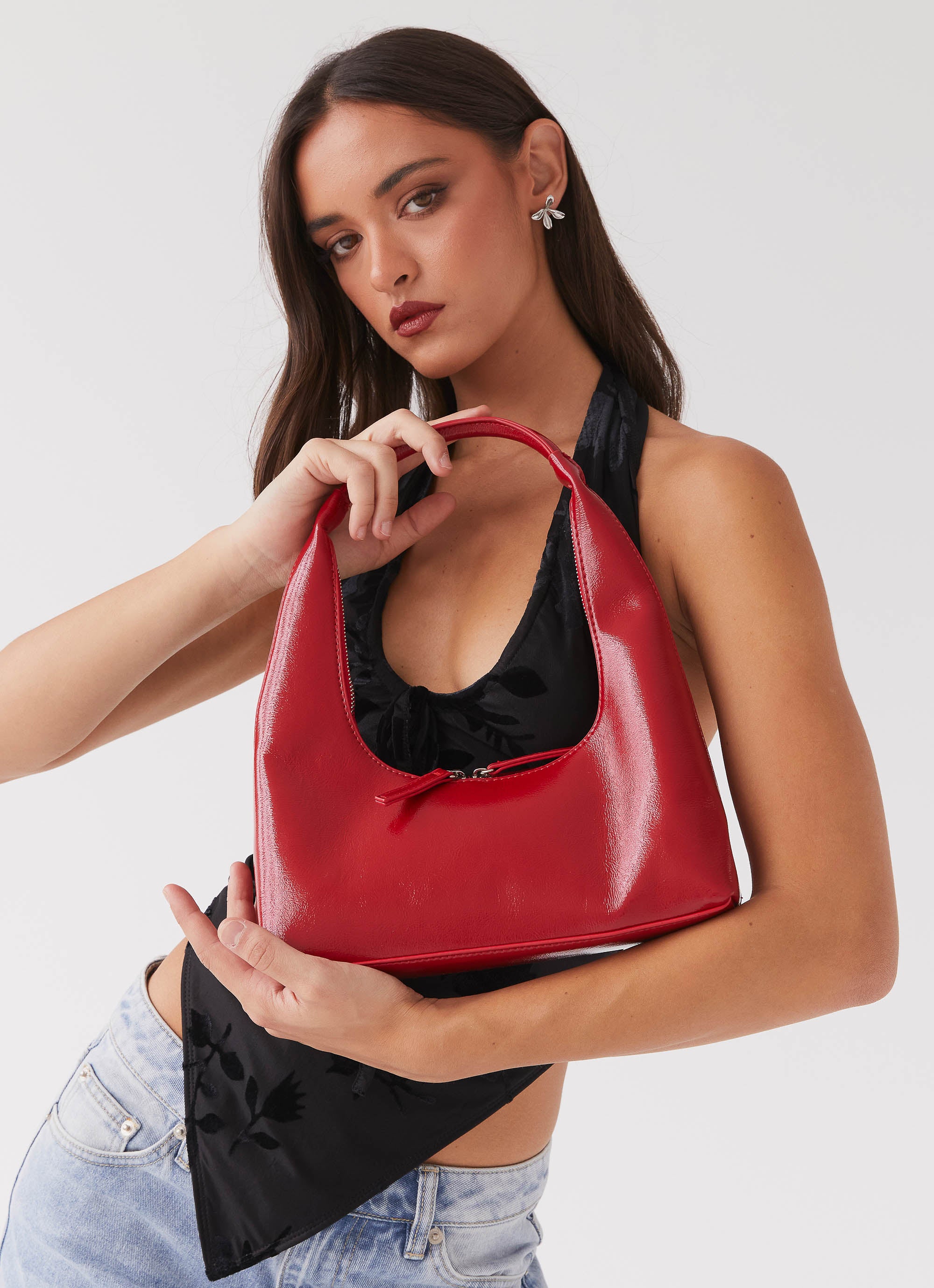Jolie Stylish Shoulder Bag for Women - Cherry Red Crossbody Purse | Perfect for Work, Travel & Everyday Use