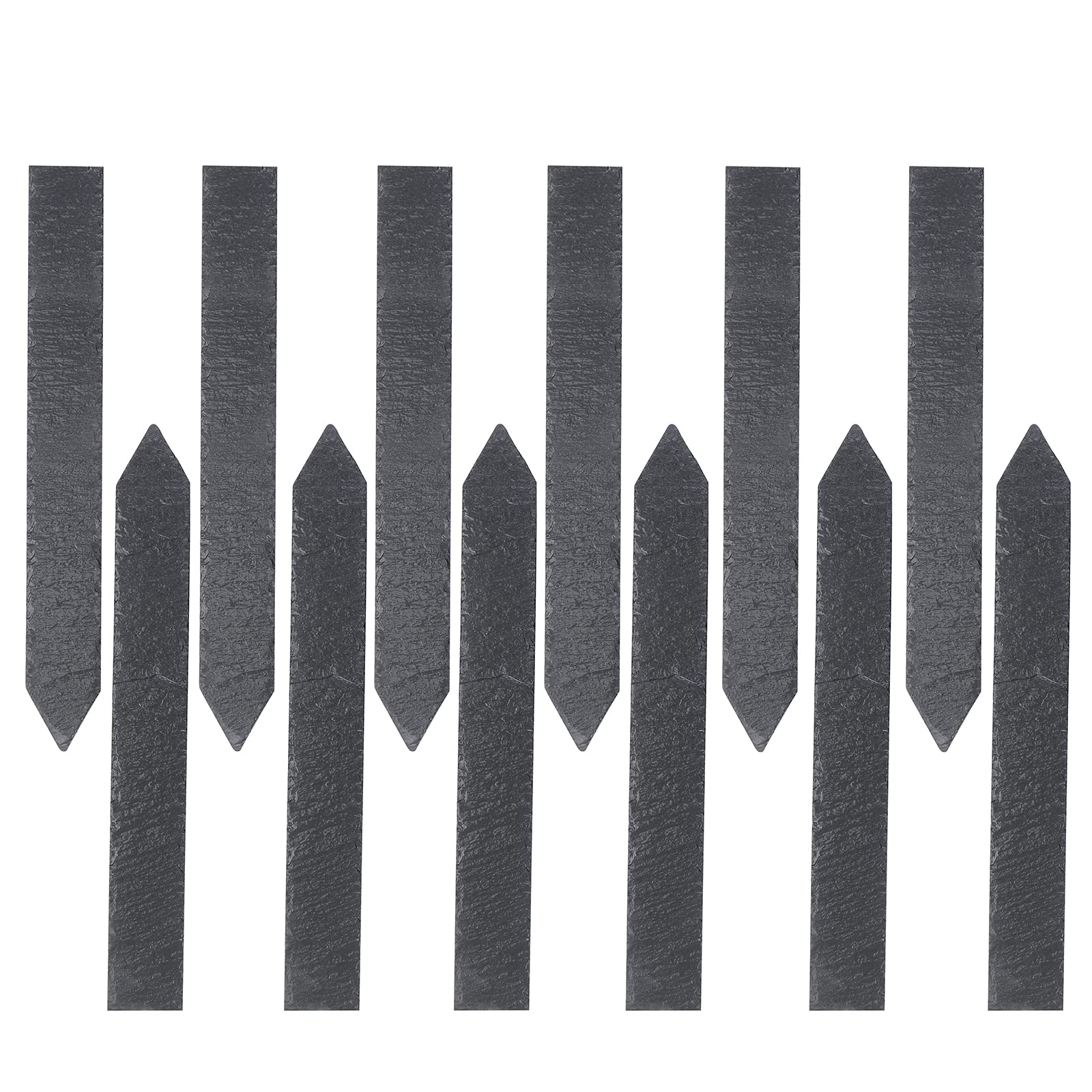 12 Pack Reusable Slate Stone Garden Plant Labels - Blackboard Plant Markers for Outdoor Herbs, Pots & Soil (15x2cm) - Perfect for Organizing Vegetable Gardens, Seedlings & Indoor Plants