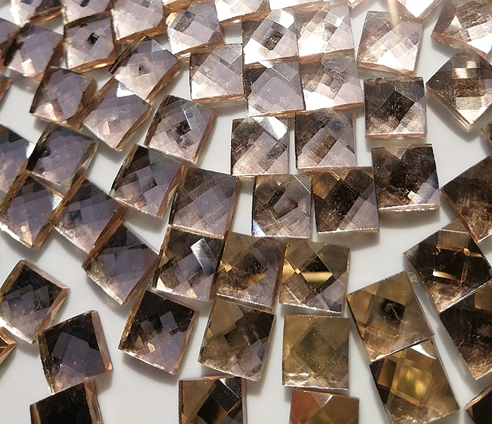80-Piece Crystal Glass Mosaic Tile Set (1x1cm) - 200g Pack of Pink Glitter Diamond Tiles for DIY Crafts, Home Decor, Picture Frames & Flower Pots | Perfect for Scrapbooking, Jewelry Making & Wall Art Projects