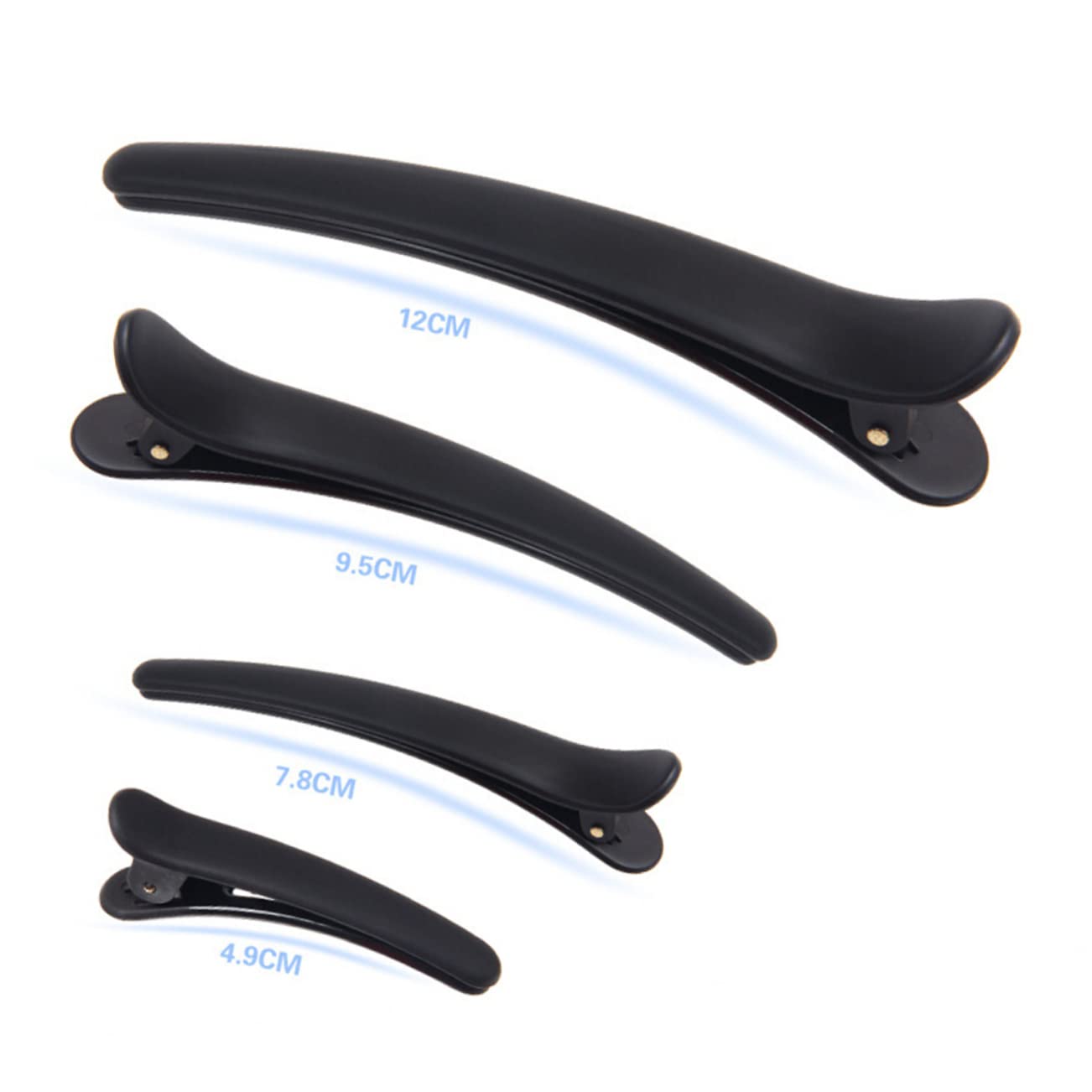 KALLORY 12pcs Black Hair Clips for Women - Small Hair Barrettes & Clamps for Styling, Hairpins & Headgear - Perfect for Updos, Ponytails & Everyday Hairstyles