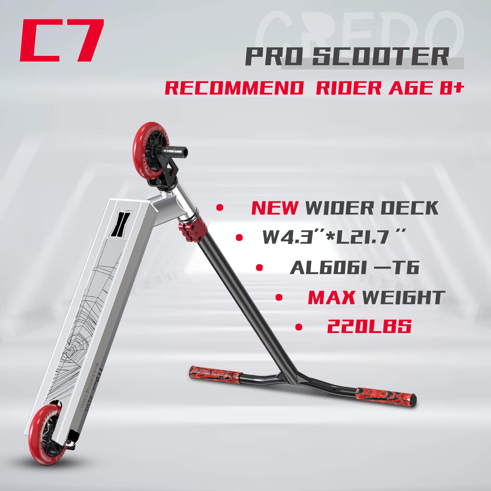 Pro Scooter - High Performance Stunt Scooter for Kids, Teens & Adults - Trick Scooter for All Skill Levels (Ages 8+) - Perfect for Street Riding, Park Tricks & Freestyle Competitions