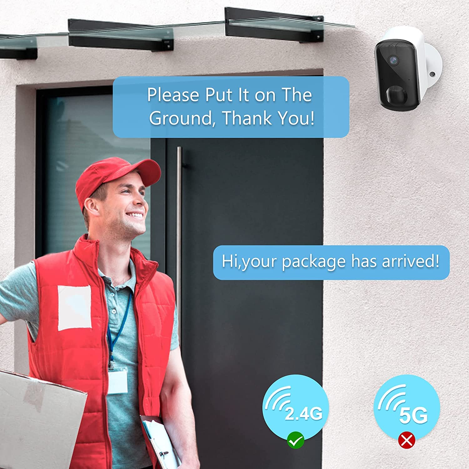 LaView 3MP Wireless Security Camera 2-Pack - 2K Battery Powered WiFi Camera with Night Vision, 270-Day Battery Life, AI Human Detection, 2-Way Audio & Siren, IP66 Weatherproof, Works with Alexa - Ideal for Home & Outdoor Surveillance, Baby Monitoring & Pet Watching