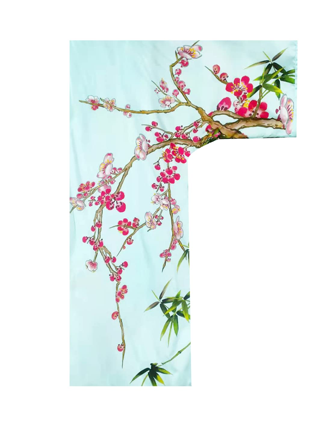 Women's 100% Pure Silk Kimono Robe - Short Sleeve Bathrobe & Pajama Set for Spa, Lounge & Sleepwear | Lightweight Summer Cover Up for Home & Travel