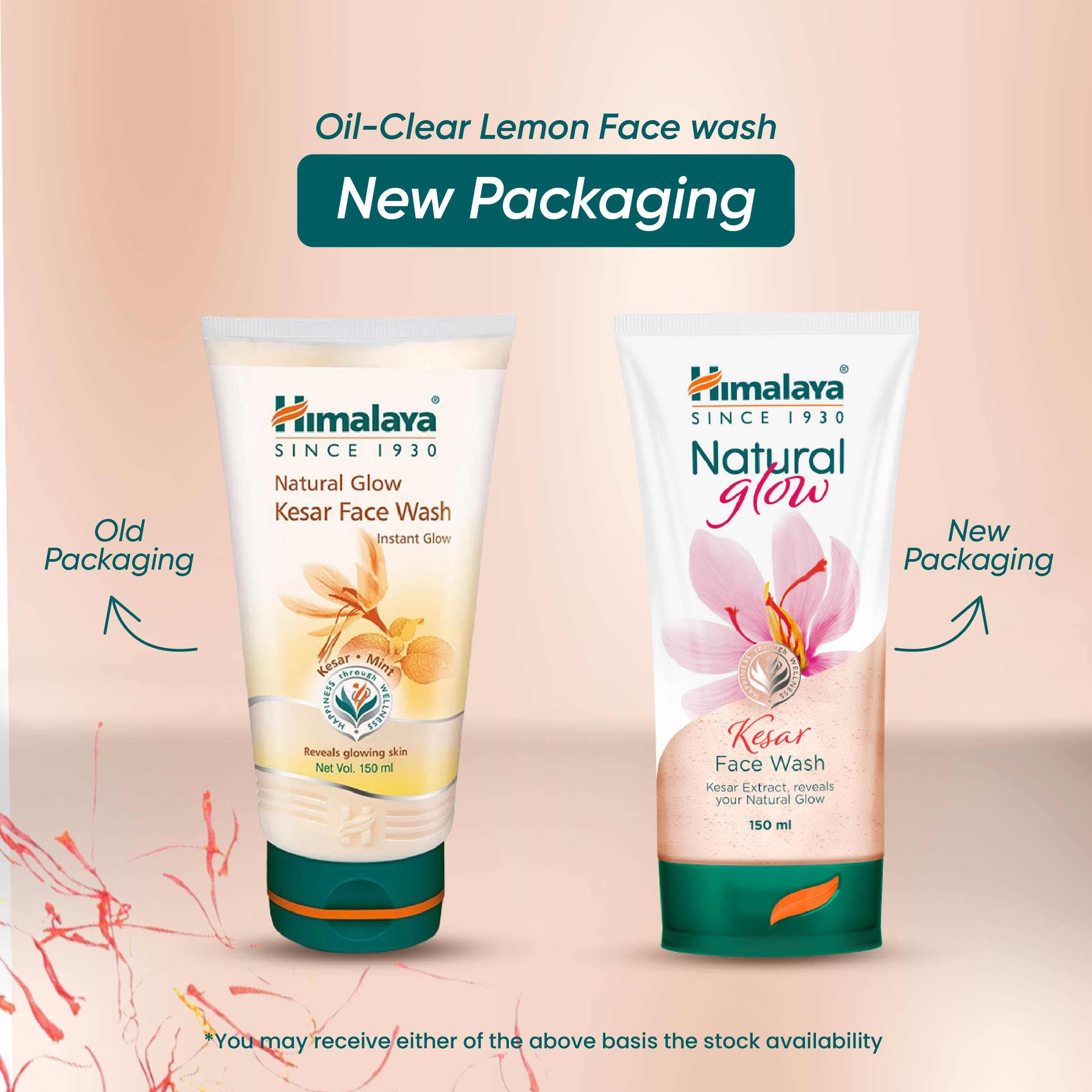 Himalaya Kesar Fairness Face Wash 150ml - Brightening & Glowing Skin Cleanser for Daily Use, Travel & Gifting