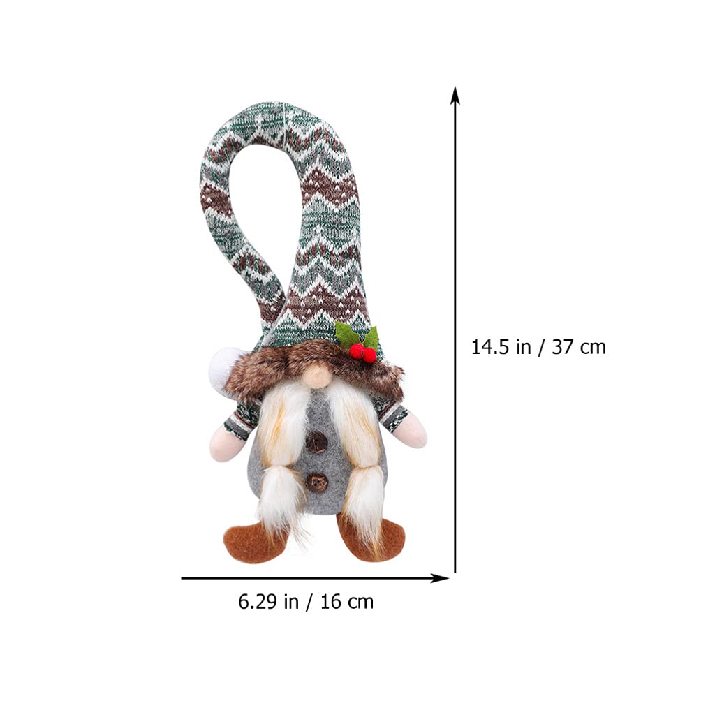 PRETYZOOM 2-Pack Christmas Plush Gnome Doll Curtain Holdbacks - Festive Xmas & Halloween Decor, Shower Curtain Hooks, Nordic Polyester Ornaments for Holiday Home Decor
