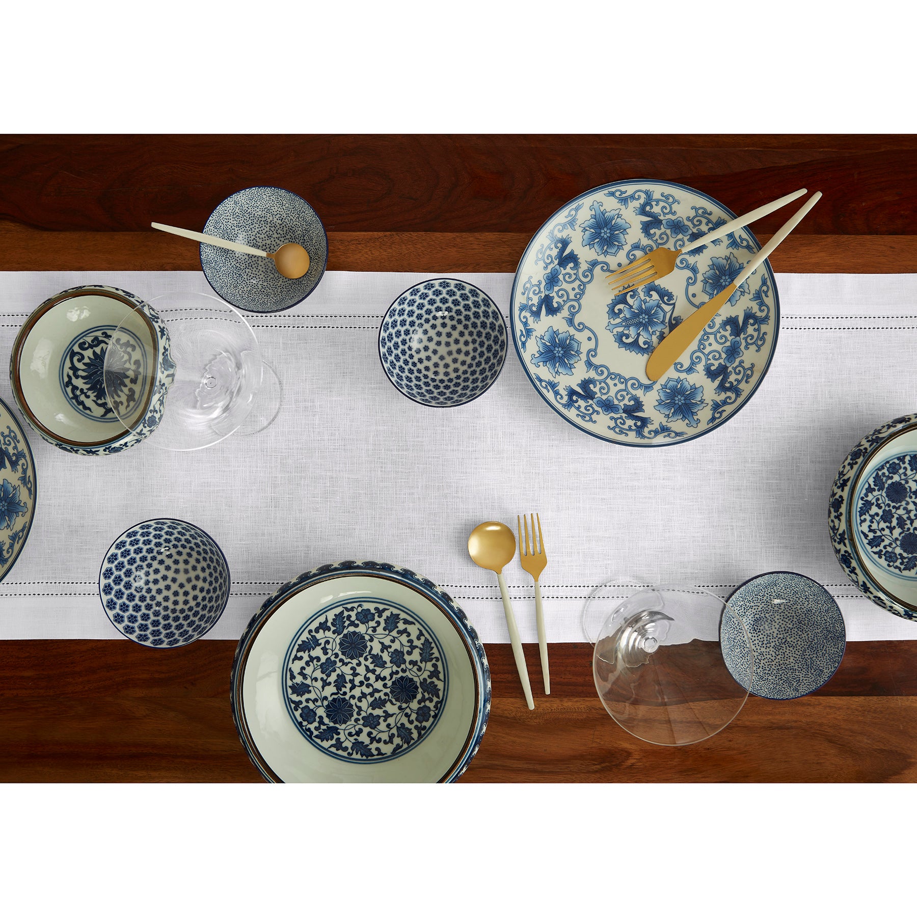Premium Linen Double Hemstitch Table Runner - Elegant Dining Decor for Weddings, Parties & Home Decor