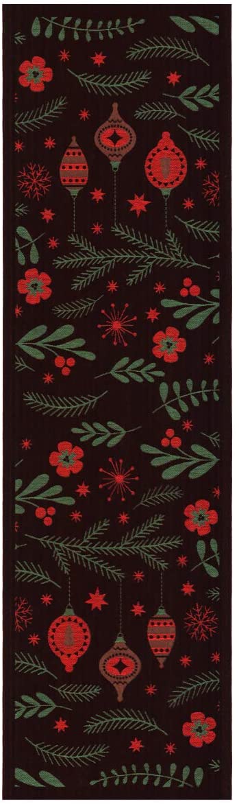 Ekelund Weavers Julkvist Table Runner - Premium Cotton Holiday Table Decor for Christmas, Thanksgiving & Dinner Parties - Elegant Dining Room & Buffet Table Setting
