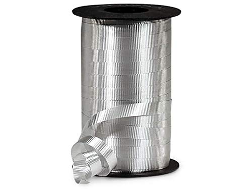 17 Rolls Silver Curling Ribbon 3/8