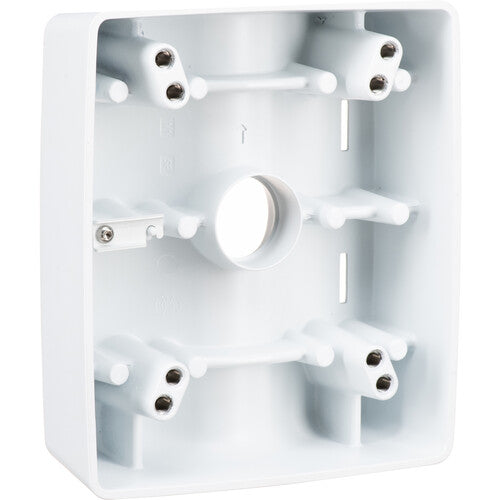 Axis Communications T91B57 White Pole Mount for Security Cameras - 4 to 16 Inch Adjustable Bracket for Outdoor Surveillance Installation