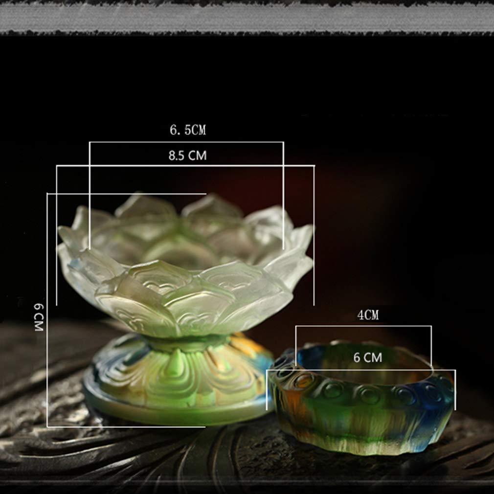 Elegant Crystal Glass Lotus Candle Holder - Zen Buddhist Altar Decor, Romantic Wedding Centerpiece & Christmas Gift for Home, Windowsill, Party Lighting