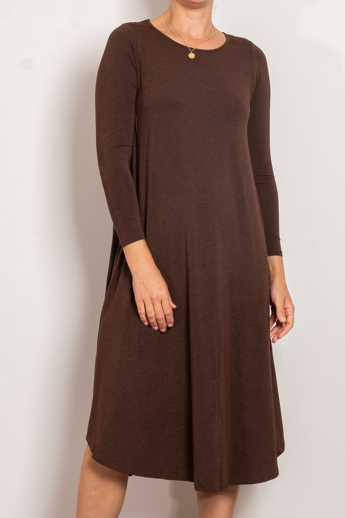 Tani Marl Long Sleeve Tri Dress - Women's Stylish Casual & Athletic Dress for Yoga, Running, and Everyday Wear