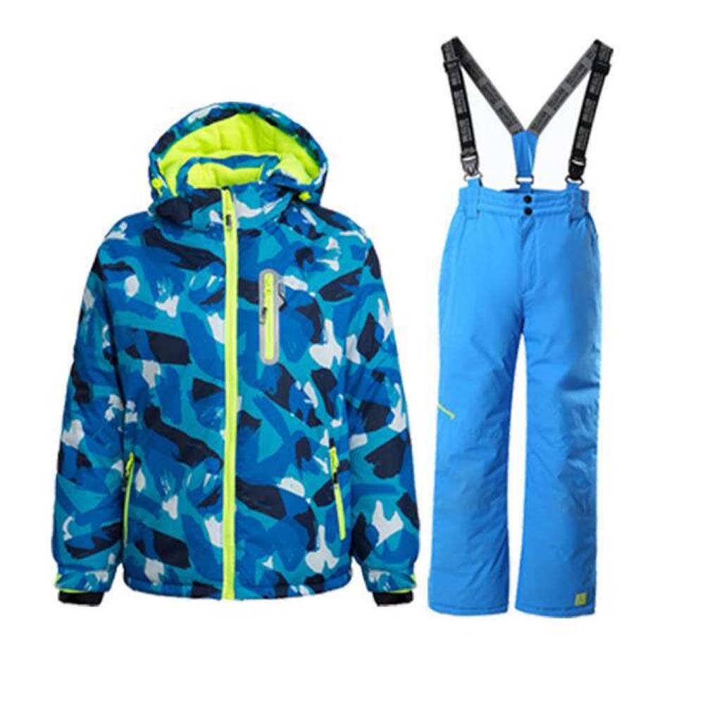 GS SNOWING Boys' Insulated Ski Jacket & Pants Set - Windproof Waterproof Snowsuit for Kids - Perfect for Skiing, Snowboarding & Winter Outdoor Activities