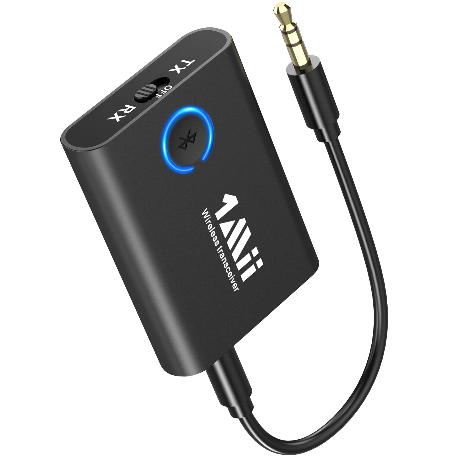 1Mii Bluetooth 5.3 Transmitter Receiver with aptX HD & Low Latency aptX Adaptive - Wireless Audio Adapter for TV to Headphones, Speakers, Car & AirPods | Perfect for Home Theater, Gaming & Travel Use