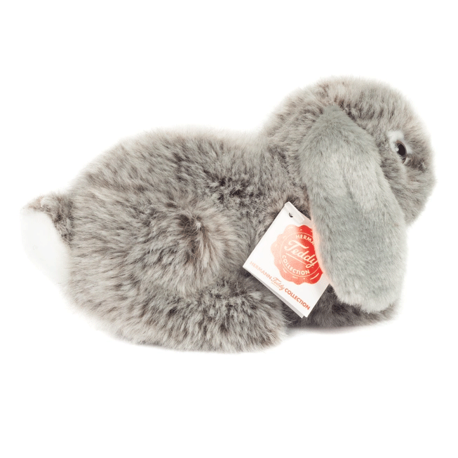 Soft Grey Plush Rabbit Stuffed Animal by Teddy Hermann - Cute & Cuddly Gift for Kids, Baby Shower, Easter, and Nursery Decor