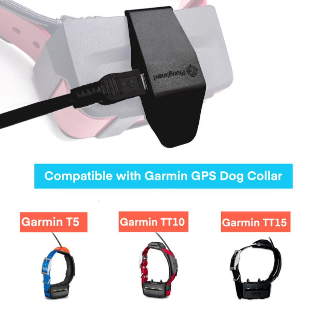 Garmin Dog Training Collar Charger Clip - USB Adapter Cable for Garmin T5, TT15, TT10 - Replacement Charging Cable with USB Plug - Perfect for Training, Hunting & Outdoor Activities