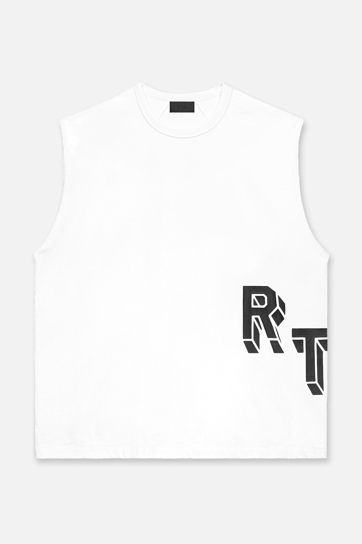 Men's Muscle Fit White Collegiate T-Shirt - Gym Workout & Casual Streetwear Style