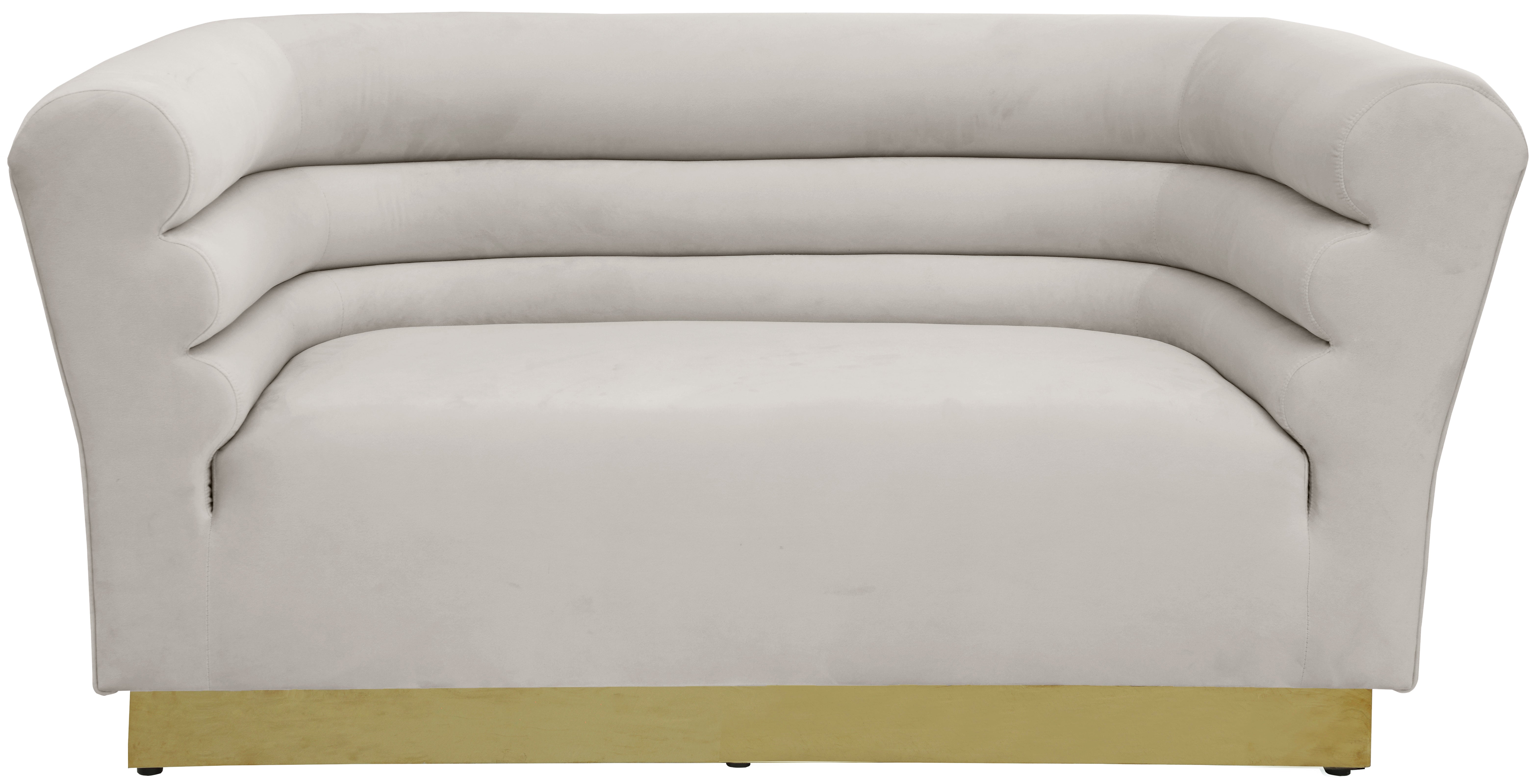 Bellini Velvet Loveseat - Modern Small Sofa for Living Room, Apartment & Office | Soft Upholstered 2-Seater Couch with Sturdy Wooden Legs | Perfect for Cozy Spaces, Small Homes & Reading Nooks