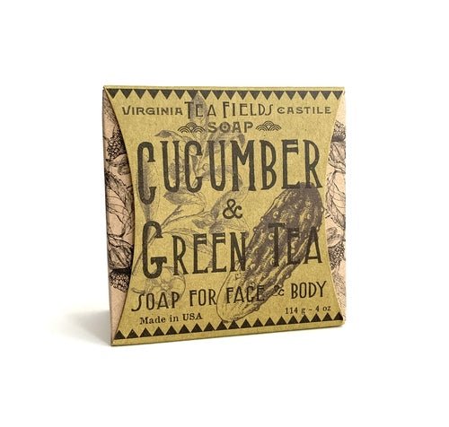 Virginia Cucumber & Green Tea Soap - Natural Handmade Soap for Sensitive Skin - Refreshing & Hydrating - Perfect for Daily Use, Spa & Gift Giving
