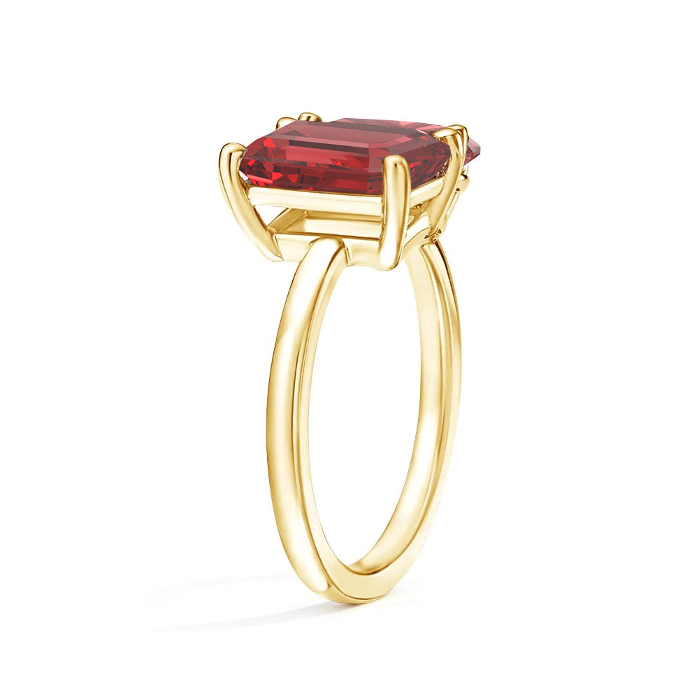 Personalized Toi et Moi Ruby Birthstone Ring for Women - Custom Anniversary, Engagement & Wedding Jewelry Gift - Perfect for Romantic Occasions & Special Celebrations