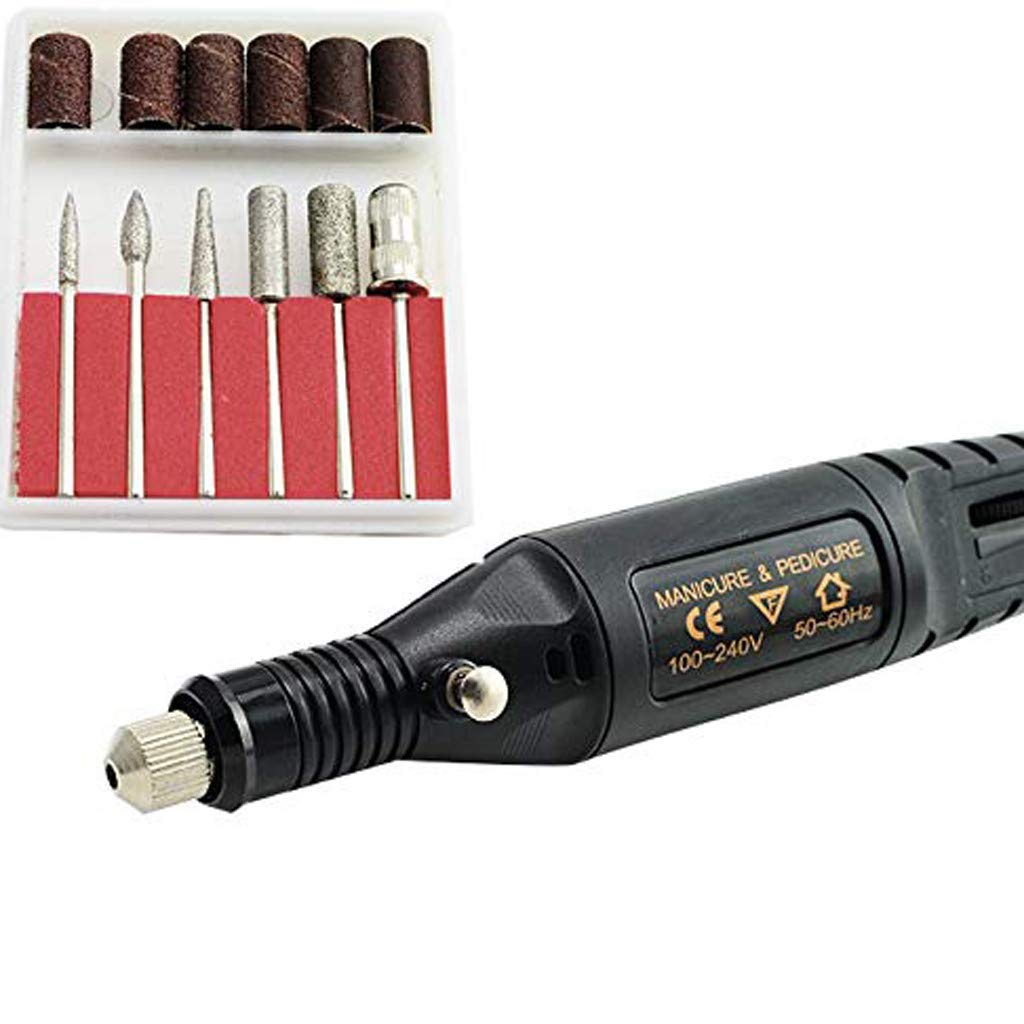 Professional Electric Nail Drill Kit for Manicure & Pedicure - Glass Nail Files, Acrylic Nail Grinder, Portable Salon Equipment for Thick Toenails - Perfect for Home Use, Nail Salons & DIY Nail Care