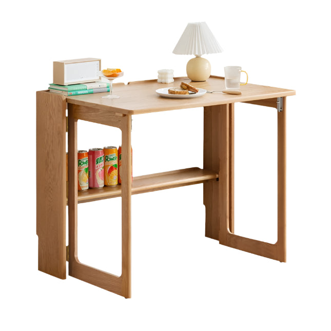 37.0×24.8×29.9 inch / 94×63×76 cm / natural wood color / folding dining table