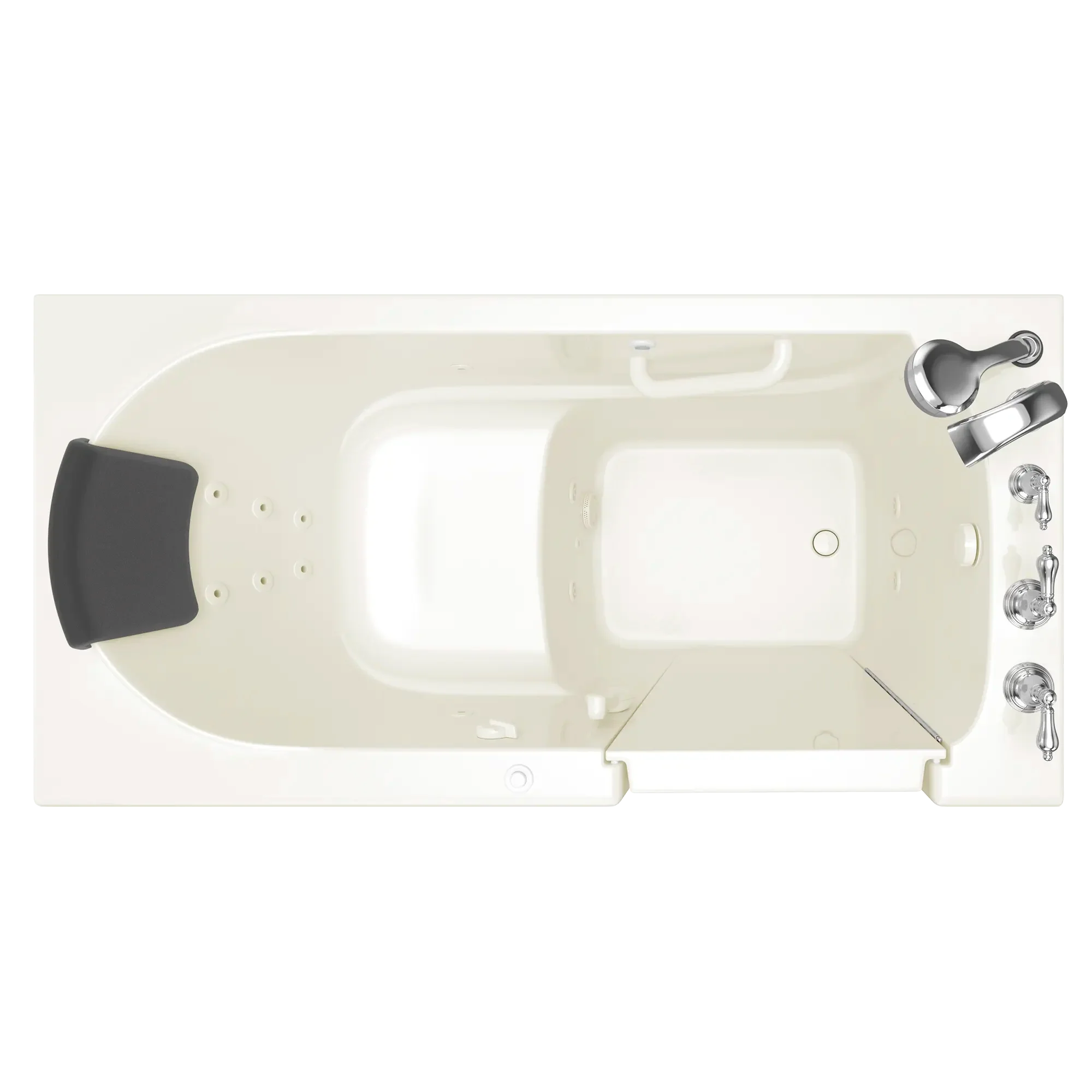 Premium 30 x 60 Inch Gelcoat Walk-in Bathtub with Whirlpool Jets - Right Hand Drain & Faucet Included - Ideal for Elderly & Mobility Needs, Spa-Like Relaxation at Home