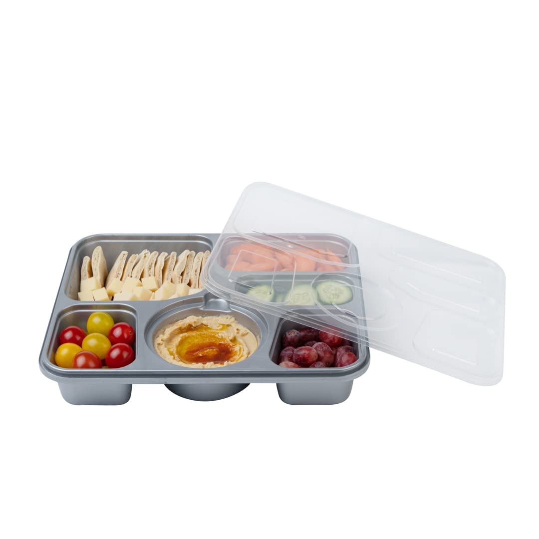 Restaurantware Futura 50.7oz Meal Prep Containers with Lids - 100 Pack Tamper-Evident Microwavable Disposable Plastic Food Storage Containers for Takeout, Lunches & Meal Prepping - BPA-Free, Leak-Proof (Ideal for Restaurants, Catering & Home Meal Prep)