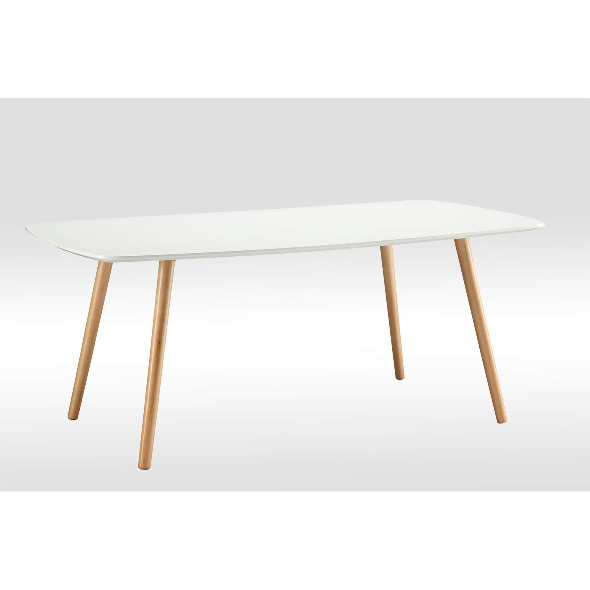 Convenience Concepts Oslo Coffee Table - Modern White Living Room Furniture for Small Spaces | Perfect for Apartments, Studios & Cozy Homes