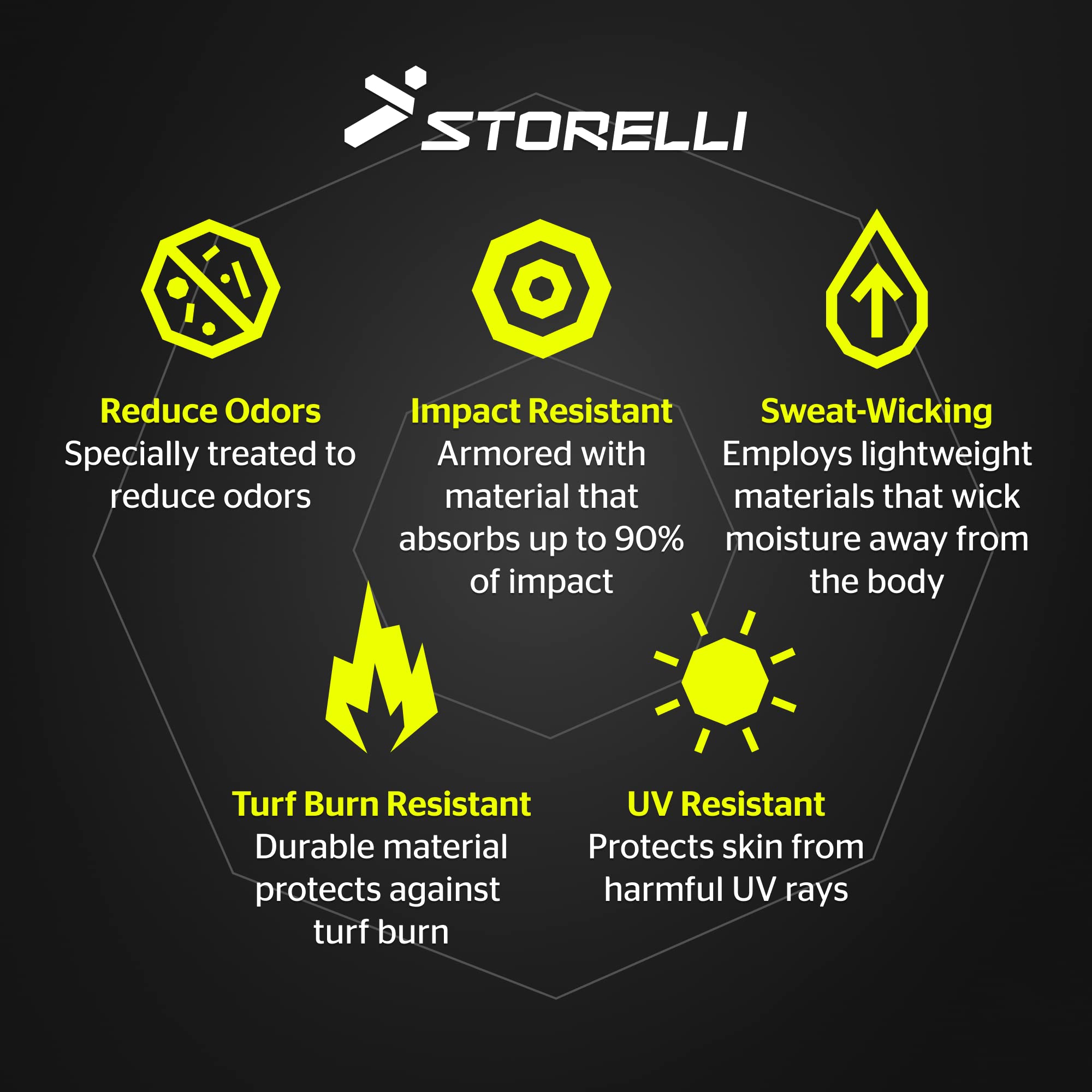 Storelli Unisex BodyShield Impact Slider Shorts - High-Impact Protection for Soccer, Sweat-Wicking & UV-Resistant Athletic Undershorts - Perfect for Training, Matches & Sports Injury Prevention