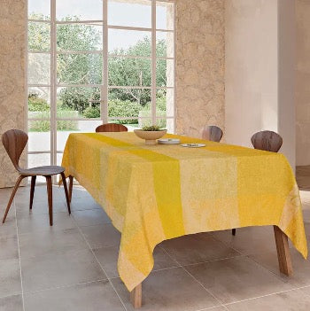 Premium Mille Esprit Jardin Solar Coated Cotton Tablecloth - Waterproof & UV Resistant Outdoor Dining Decor for Patio, Picnic, and Garden Parties