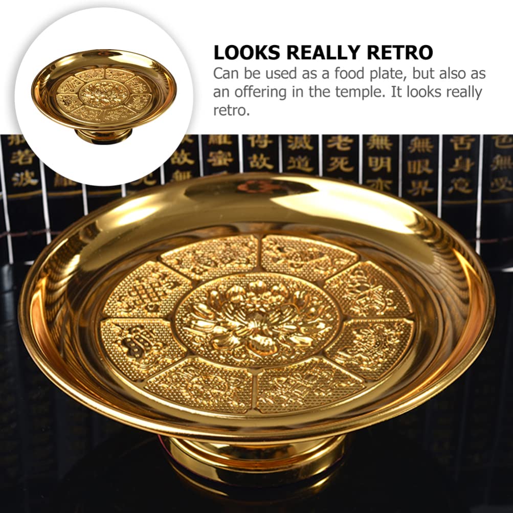 Buddhist Offering Plates - High Base Religious Altar Tray for Sacrificial Fruits, Food Bowls & Ritual Supplies | Perfect for Home Shrines, Temple Ceremonies & Spiritual Blessings