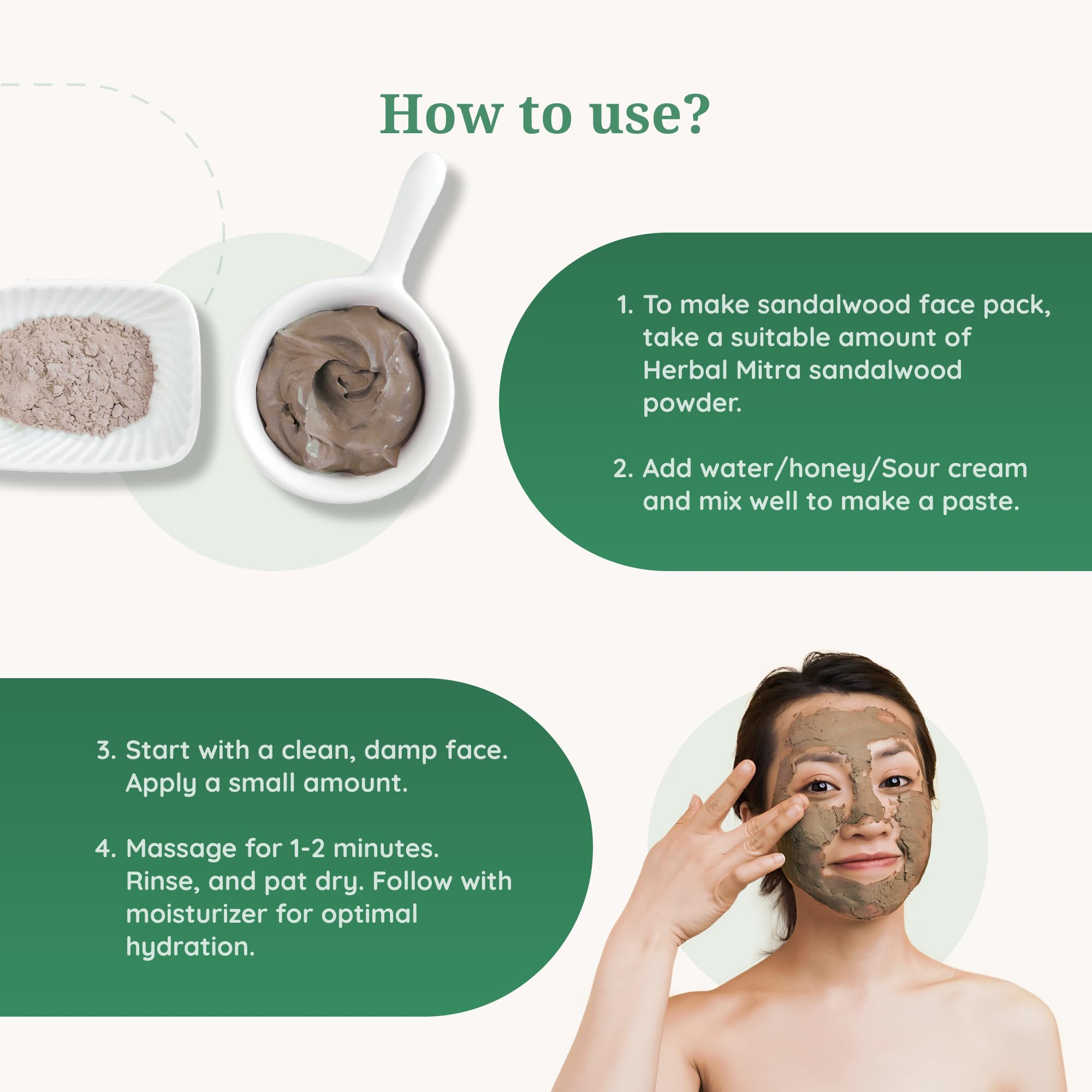 Pure & Natural Sandalwood Powder for Face & Skin Whitening - 100g Organic Facial Mask, Brightening Treatment & Ayurvedic Skincare - Perfect for DIY Face Packs, Spa Days & Glowing Complexion Care
