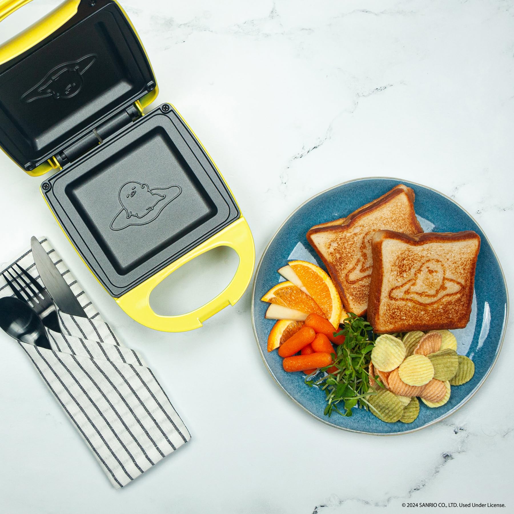 Sanrio Gudetama Sandwich Maker by Uncanny Brands - Cute & Fun Mini Kitchen Appliance for Breakfast, Snacks & Kids Meals