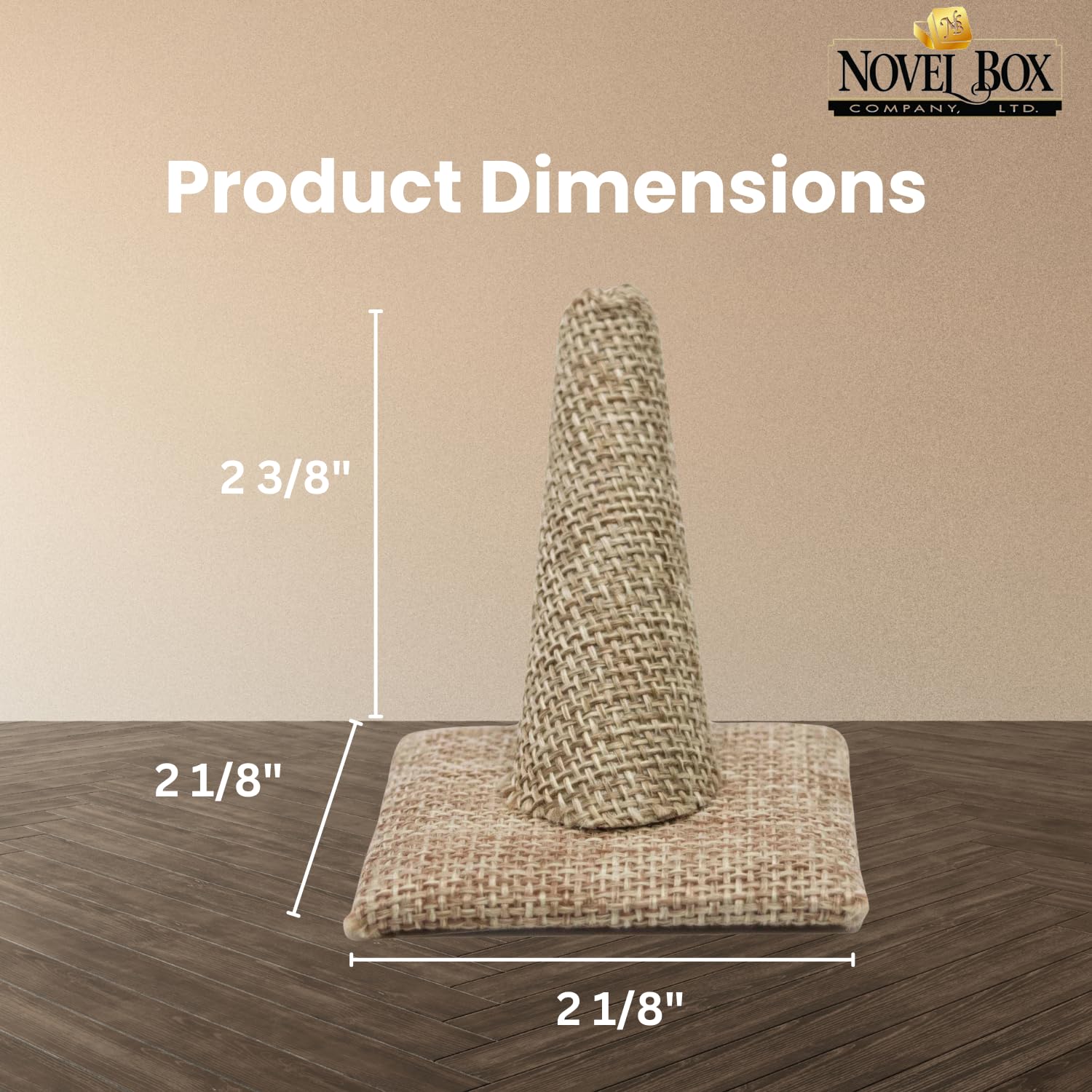 Burlap Jewelry Ring Display Stand 2.12