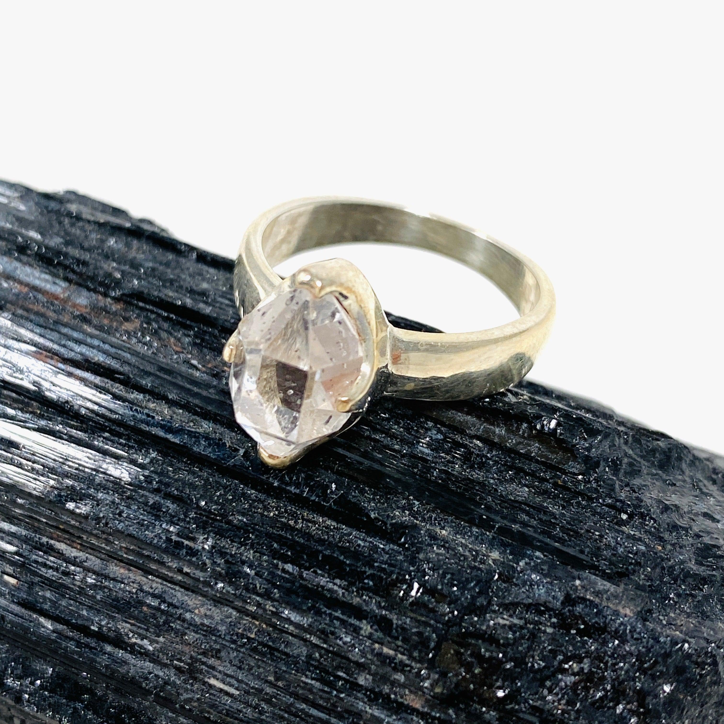 Diamond Quartz Ring for Women Size 6 - Elegant Wedding Engagement Promise Band - PRGJ290 | Perfect for Anniversary, Valentine's Day & Special Occasions