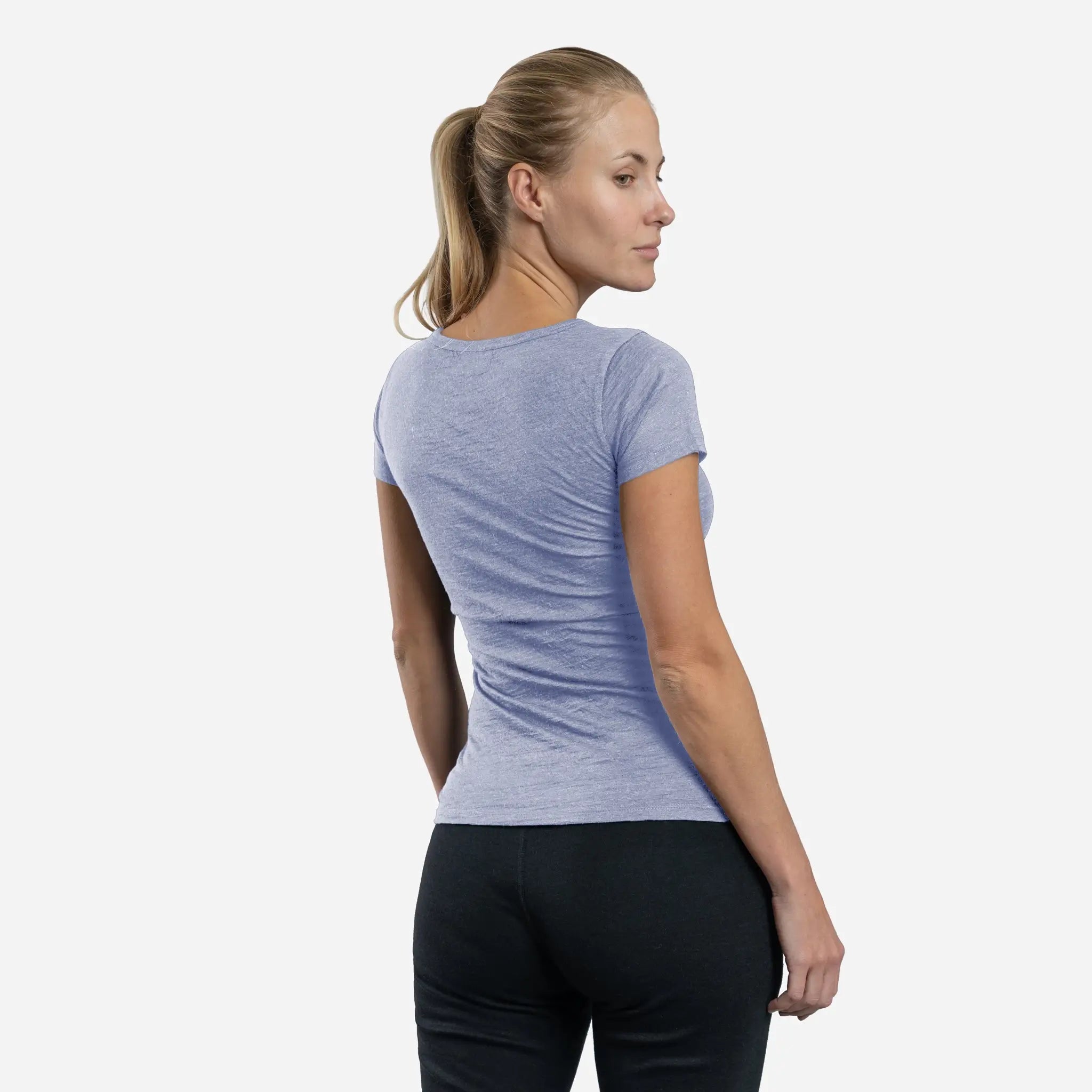 Ultralight Women's Alpaca Wool T-Shirt - 160 GSM Soft Crew Neck Tee for Travel, Hiking & Everyday Comfort
