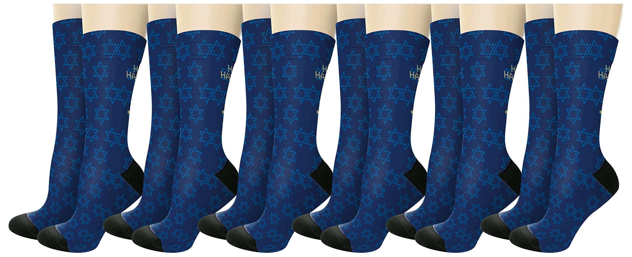Happy Hanukkah Cat Crew Socks - Funny Hanukkah Gifts for Women & Men - Cozy Holiday Novelty Socks for Christmas, Hanukkah Celebrations & Winter Parties