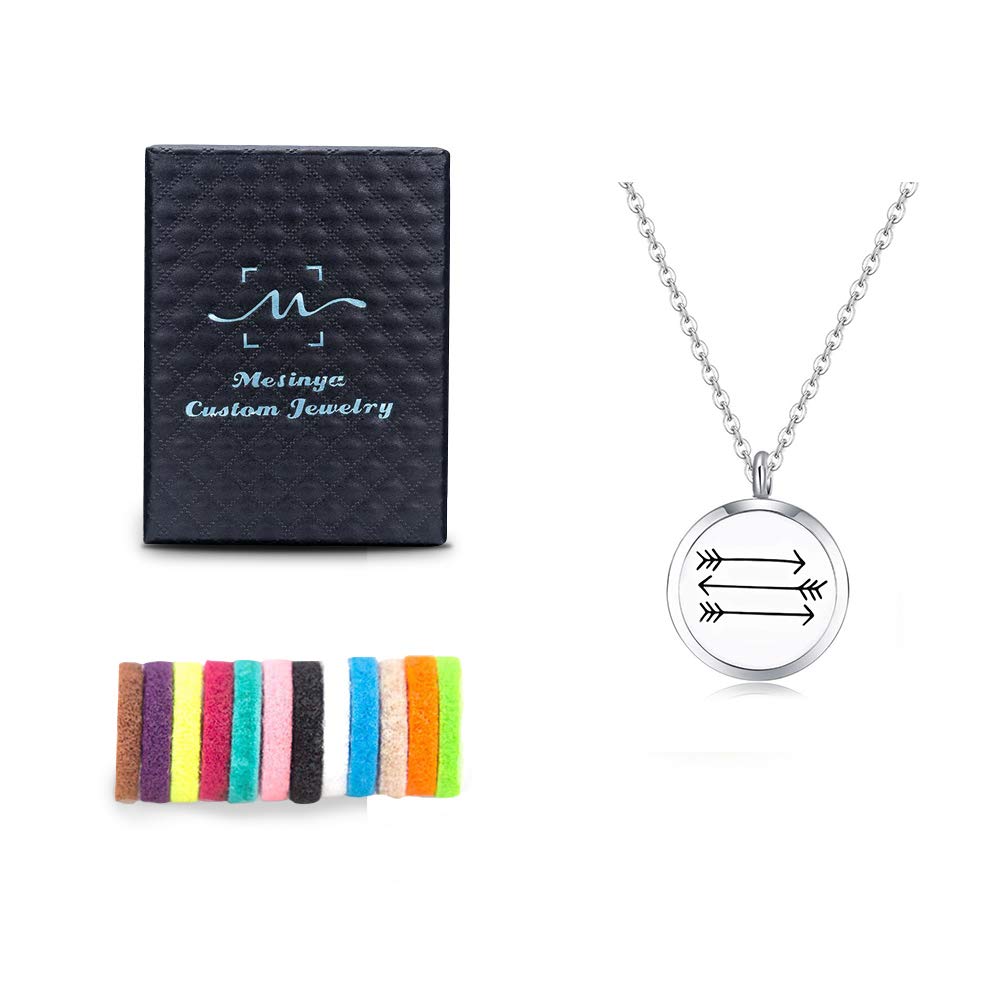30mm Essential Oil Diffuser Necklace - Hypoallergenic Magnetic Aromatherapy Pendant with 24