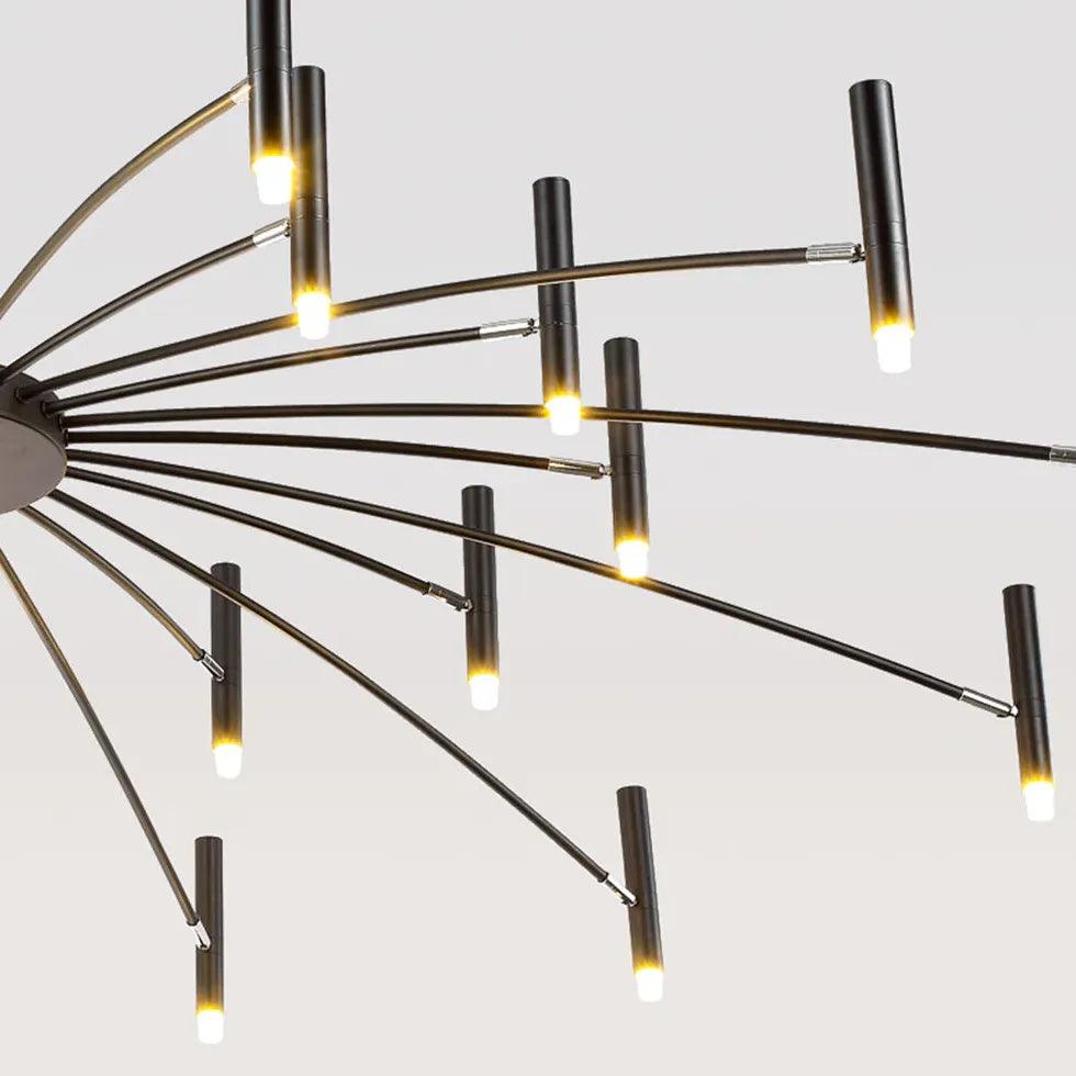 Modern LED Chandelier with Metal Finish - Energy Efficient Spot Lights for Dining Room, Bedroom & Living Room Ceiling Lighting