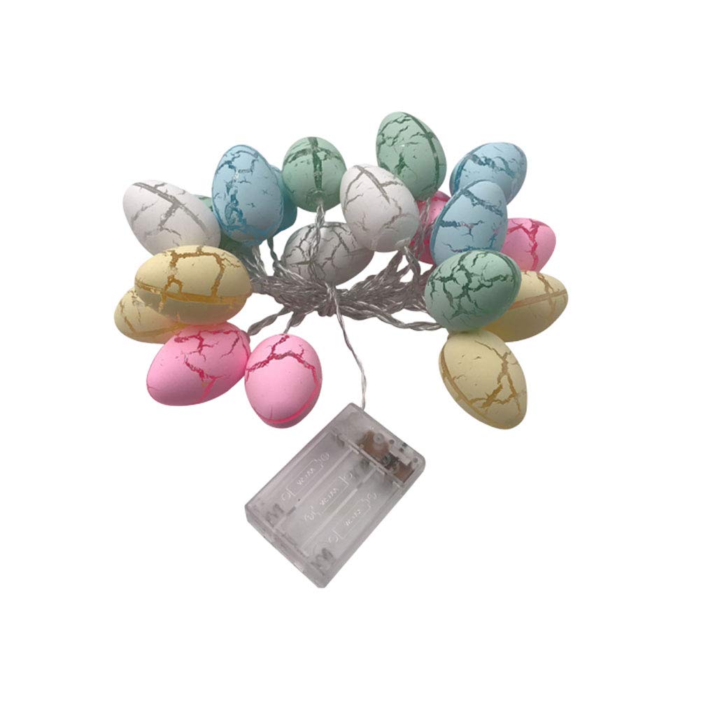 INOOMP String Easter Egg Ornaments - LED Holiday Decorative Lights for Easter, Fairy Lights for Indoor Decor, Night Light - Perfect for Easter Tree Decorations, Party, Home, Bedroom, and Holiday Festivities