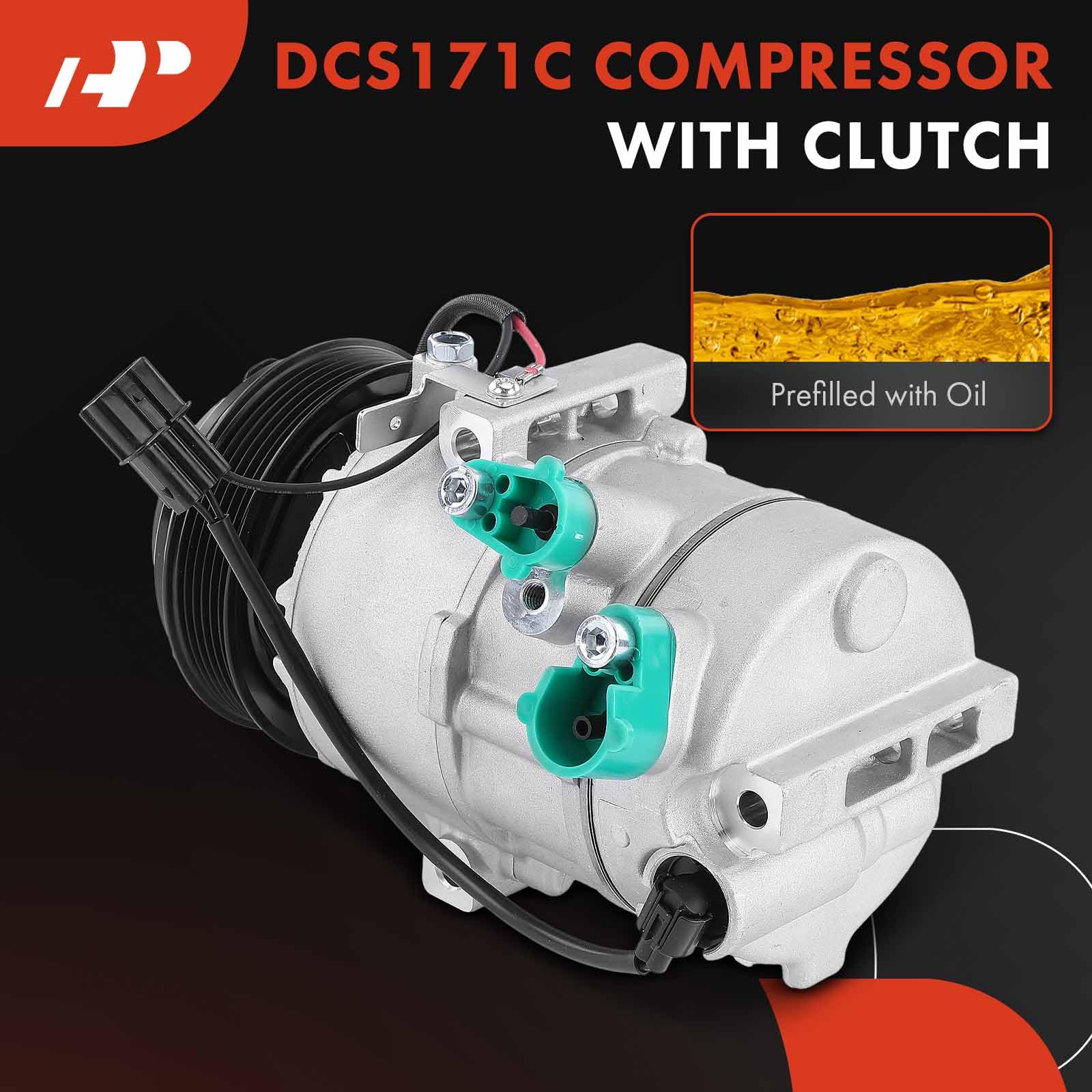 Premium AC Compressor with Clutch for 2014-2015 Hyundai Tucson 2.0L - 3-Bolt Mounting | Direct Replacement Part for Smooth Cooling Performance | Perfect for Summer Road Trips & Daily Commutes