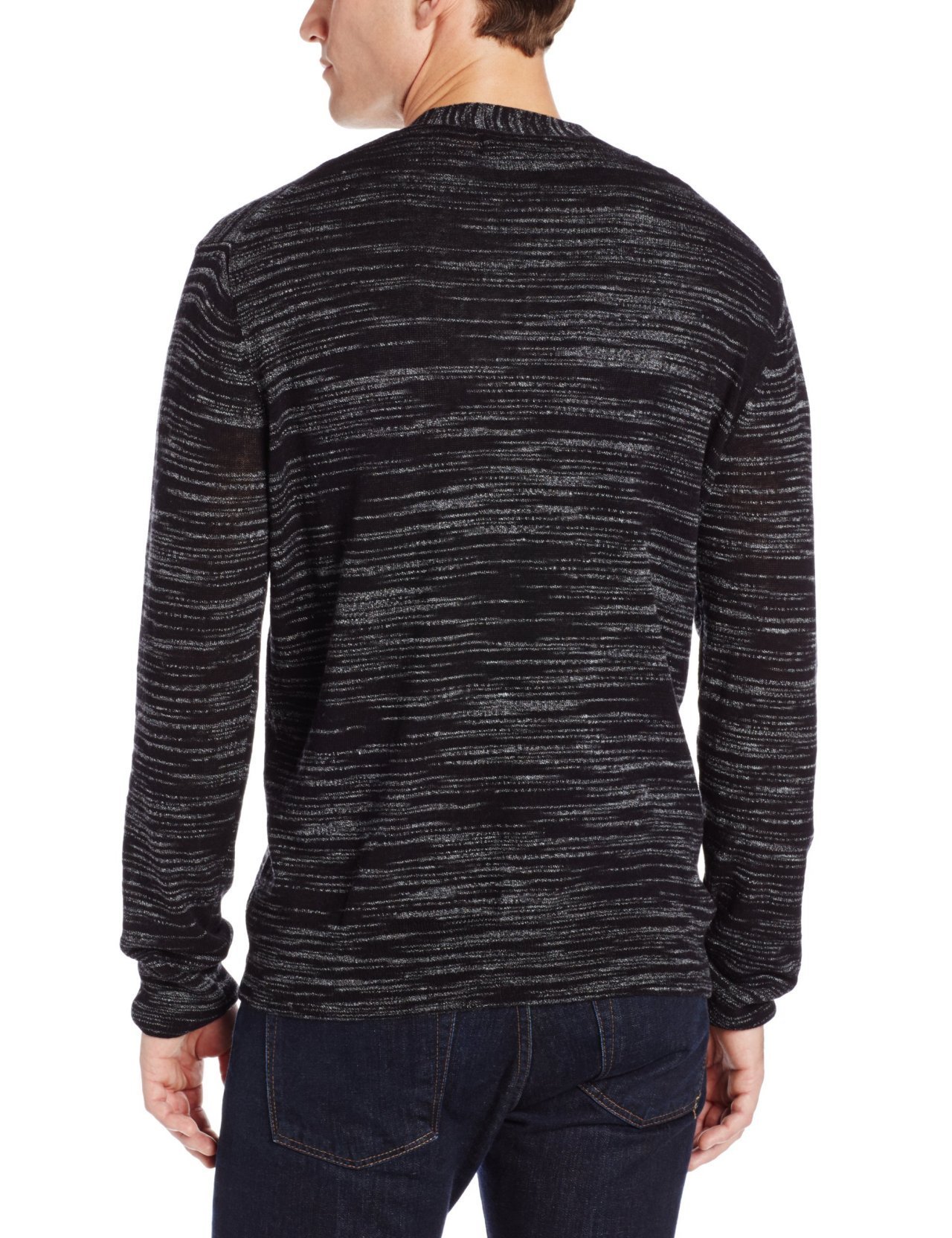 Perry Ellis Men's Slim Fit Cotton Crew Neck Cardigan Sweater - Lightweight & Comfortable for Casual Wear, Office, and Layering