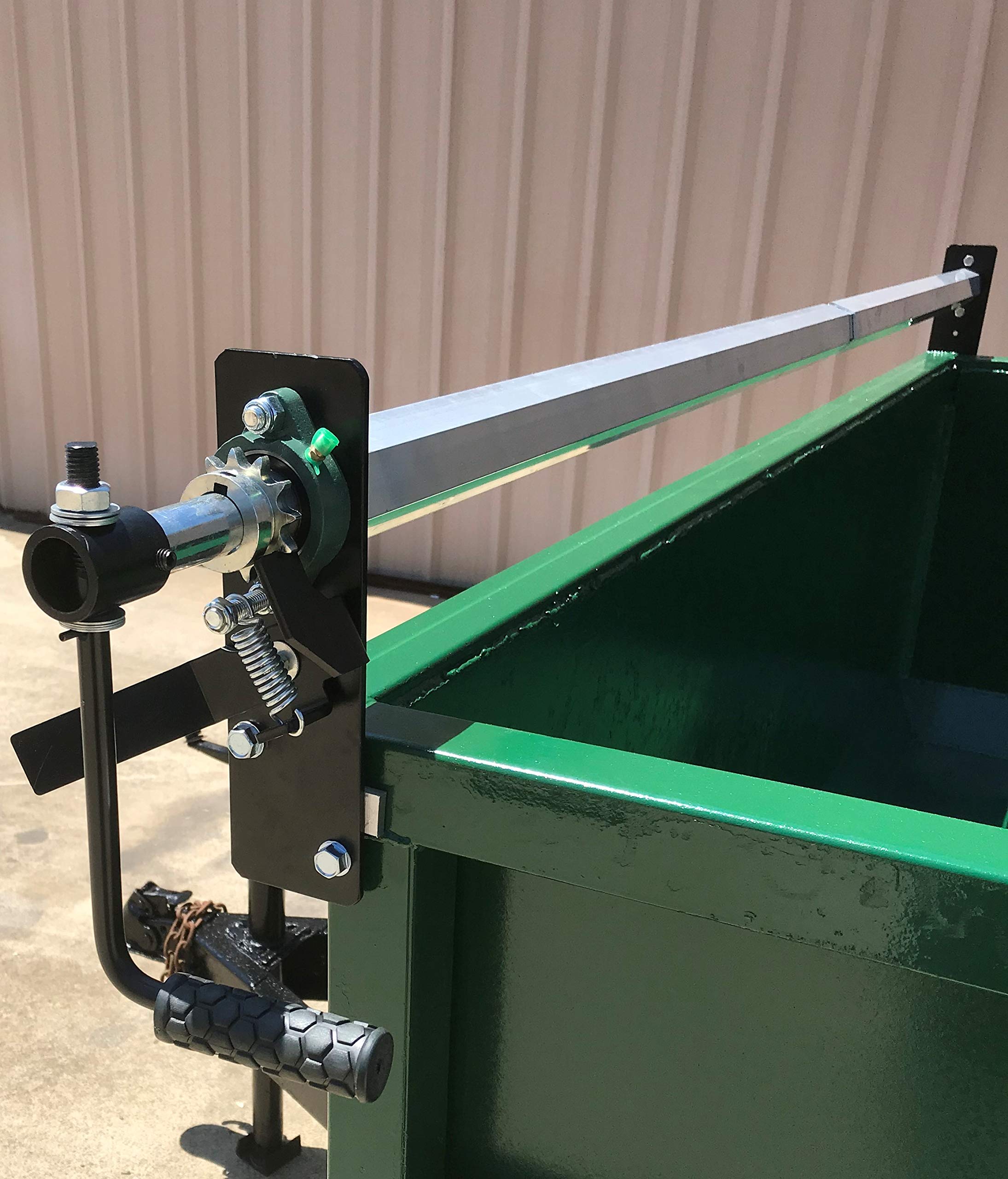 Heavy Duty Hand Crank Tarp Roller Kit for Dump Trucks & Trailers - Replacement for Buyers Products DTR by Kym Industries | Easy Tarp Rolling for Construction, Landscaping & Hauling Equipment